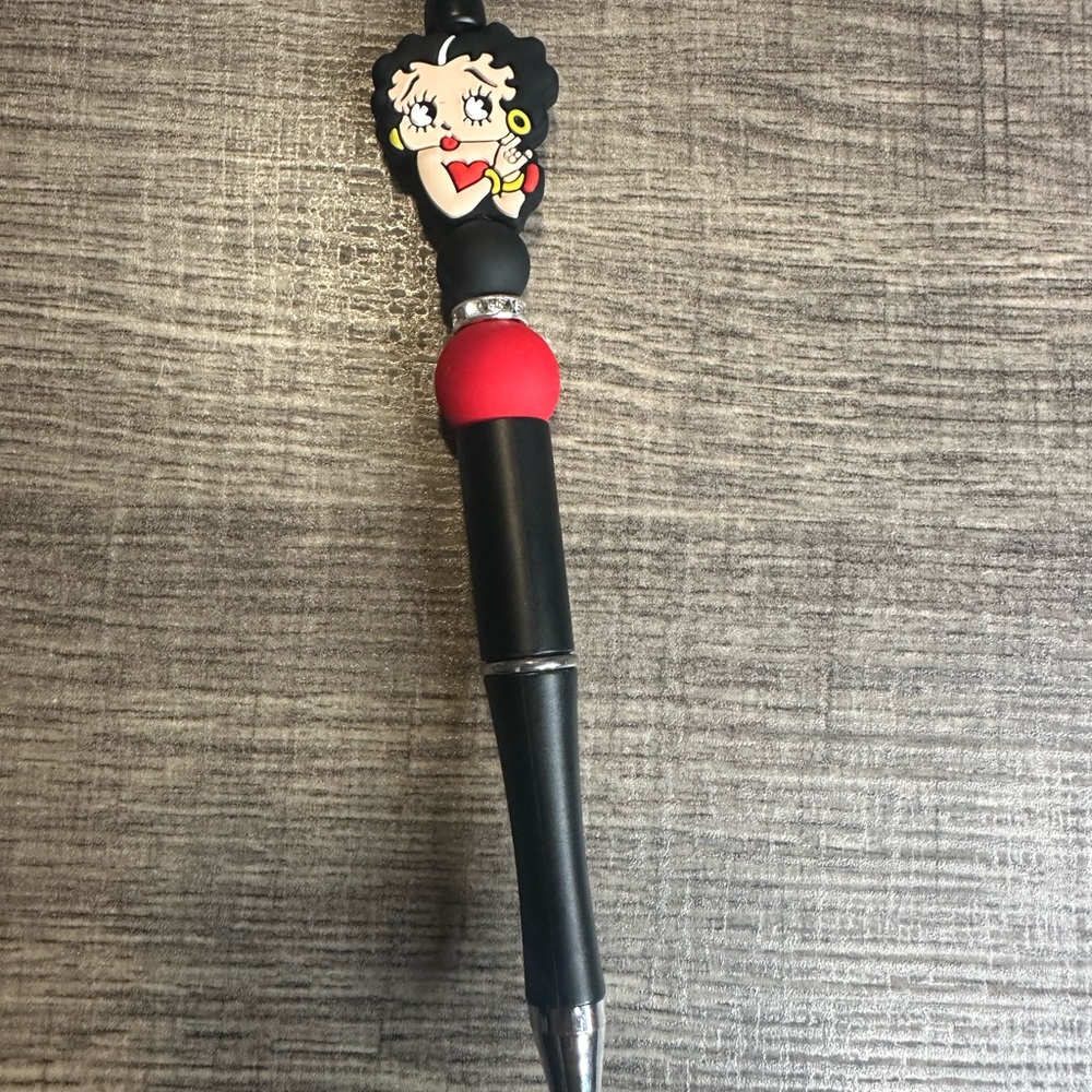 Character Black and Red Pen